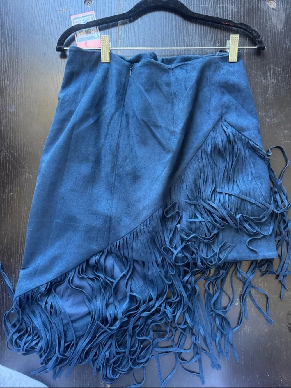 Wishlist Navy Fringe Wrap Skirt